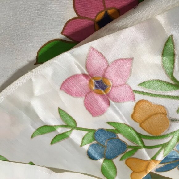 5th Avenue Designs Fabric Flower Power Fabric Large Print Turquoise Pink 8 Yd - Picture 6 of 10